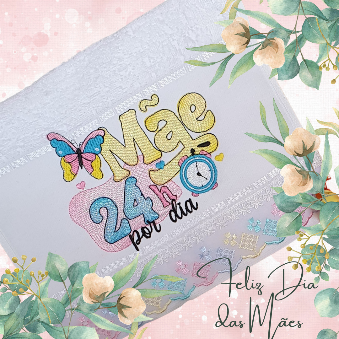 Green and Pink Watercolor Flower Border Feliz Dia das Maes Greeting Instagram Post (1)