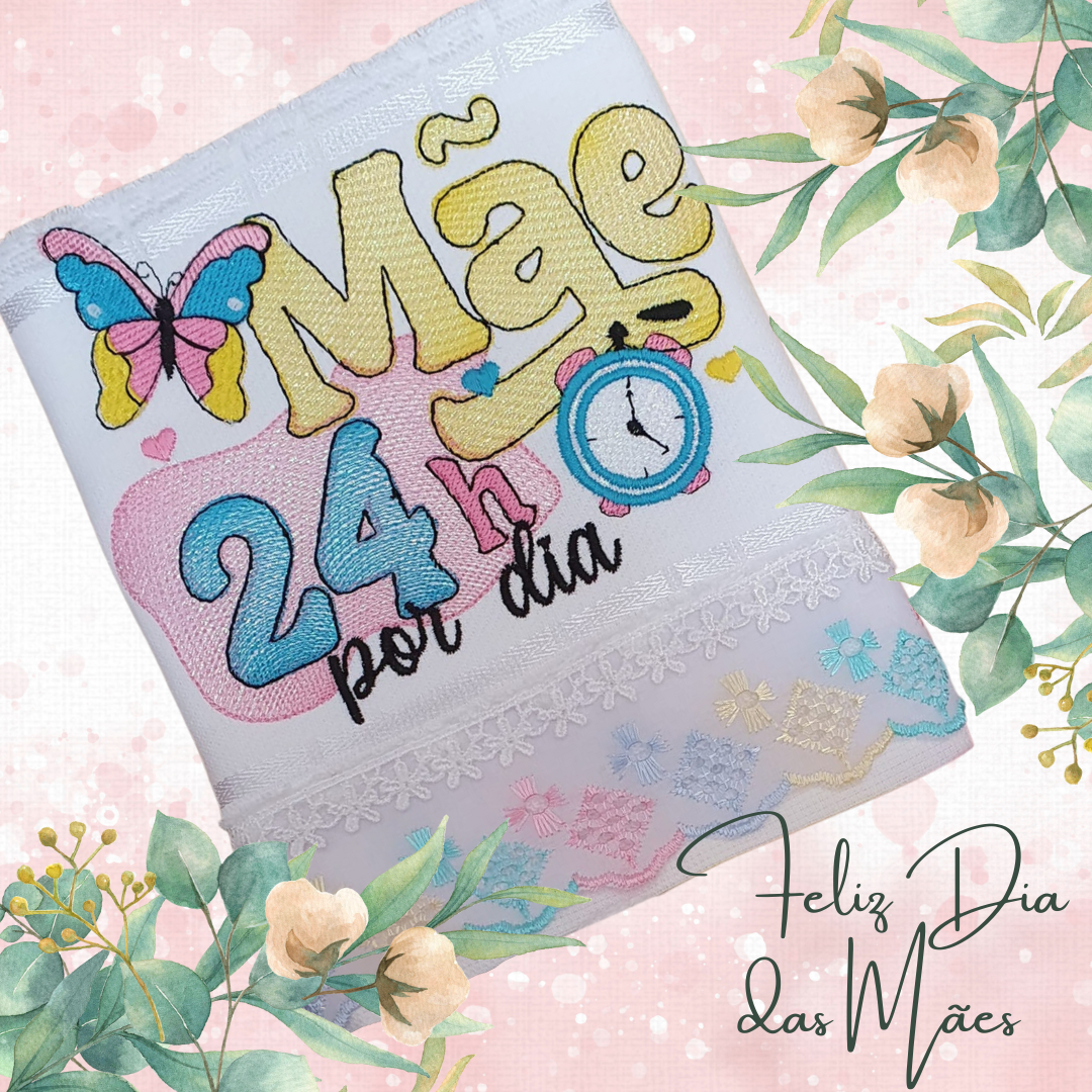 Green and Pink Watercolor Flower Border Feliz Dia das Maes Greeting Instagram Post (2)